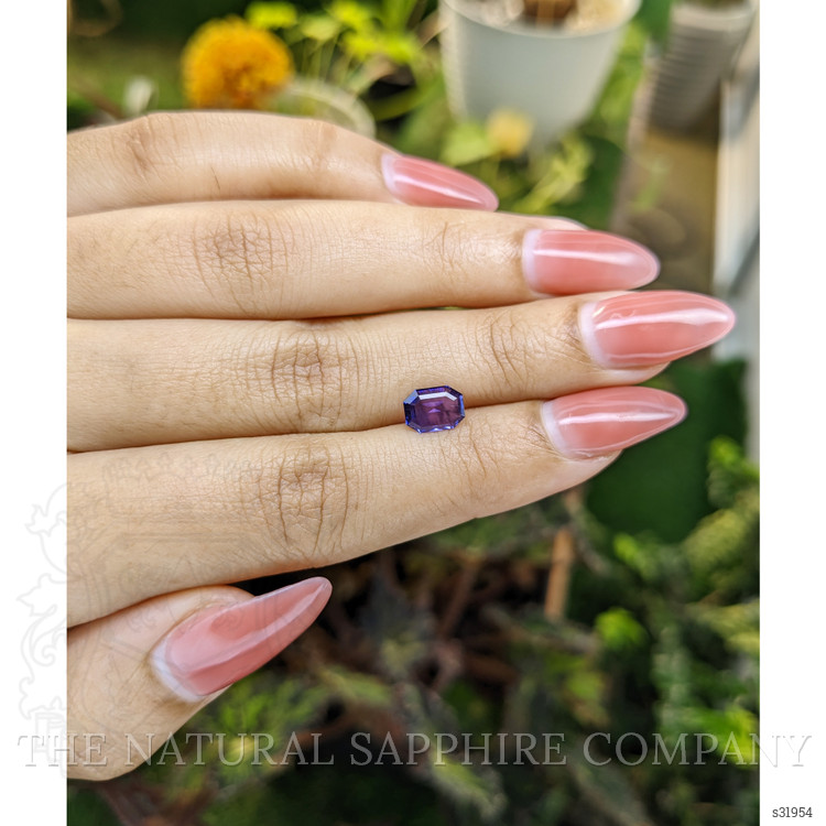1.28 Ct. Bluish Purple Sapphire from Ceylon (Sri Lanka)
