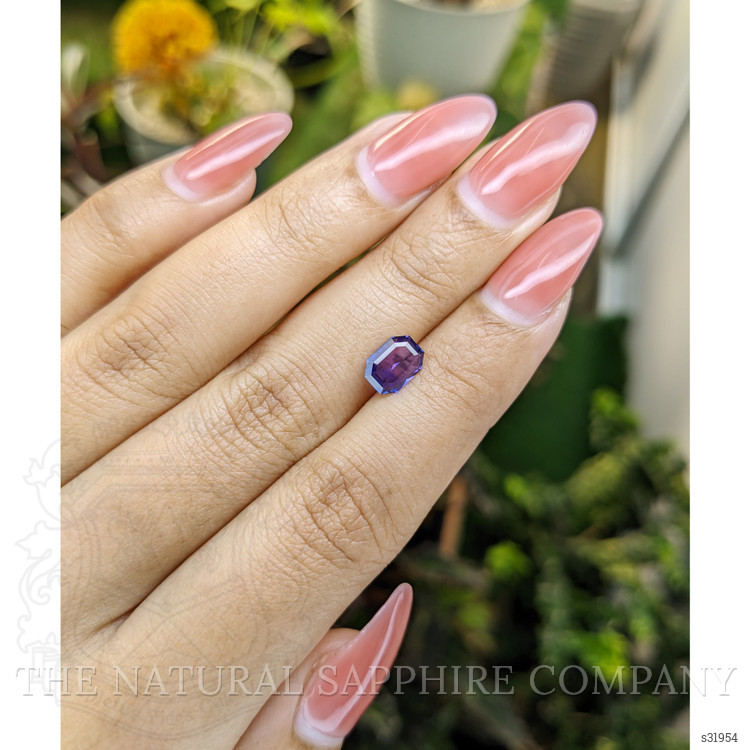 1.28 Ct. Bluish Purple Sapphire from Ceylon (Sri Lanka)