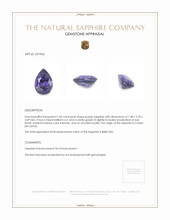 1.00 Ct. Purple Sapphire from Ceylon (Sri Lanka) Appraisal