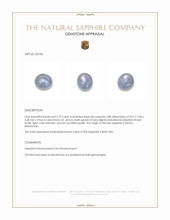 2.79 Ct. Blue Star Sapphire from Burma (Myanmar) Appraisal