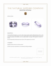 1.61 Ct. Purple Sapphire from Ceylon (Sri Lanka) Appraisal