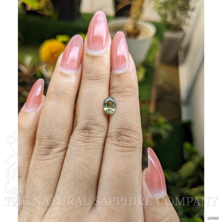 1.25 Ct. Yellowish Green Sapphire from Madagascar