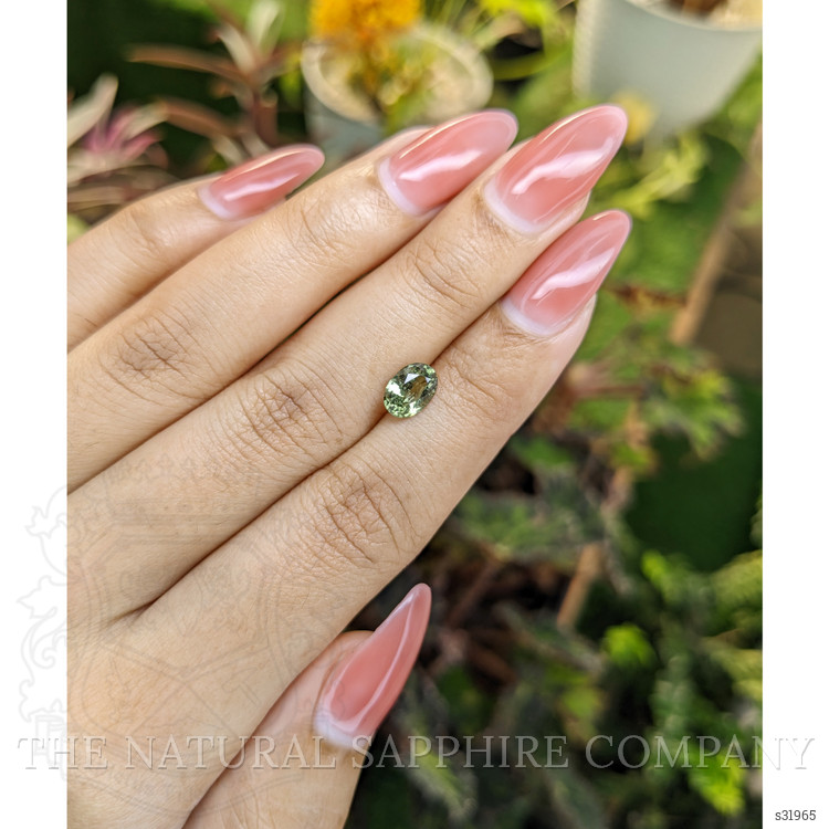 1.25 Ct. Yellowish Green Sapphire from Madagascar