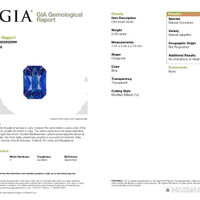 2.00 Ct. Blue Sapphire from Ceylon (Sri Lanka) Scan Report