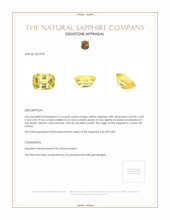 2.16 Ct. Yellow Sapphire from Ceylon (Sri Lanka) Appraisal