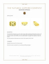 2.16 Ct. Yellow Sapphire from Ceylon (Sri Lanka) Appraisal
