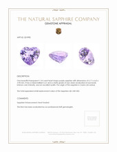 1.24 Ct. Purple Sapphire from Ceylon (Sri Lanka) Appraisal