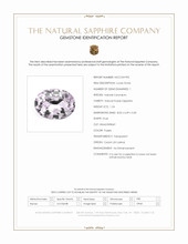 1.24 Ct. Pinkish Purple Sapphire from Ceylon (Sri Lanka) Scan Report