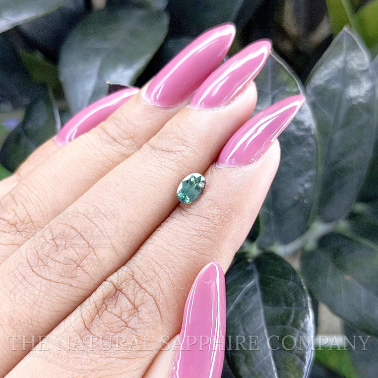 0.59 Ct. Bluish Green Sapphire from Madagascar