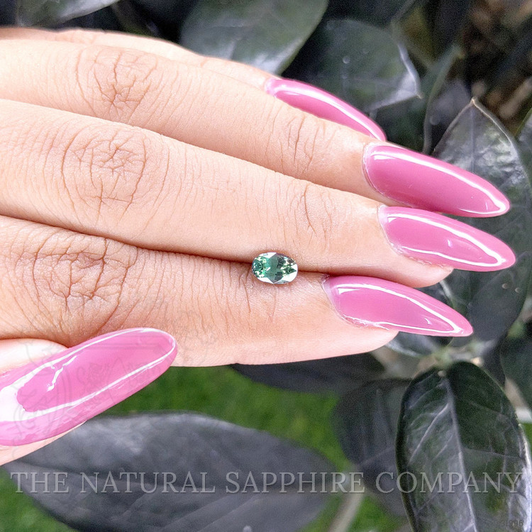 0.59 Ct. Bluish Green Sapphire from Madagascar