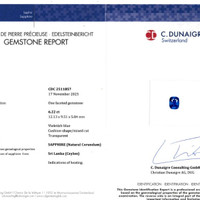 6.22 Ct. Violet Sapphire from Ceylon (Sri Lanka) Scan Report