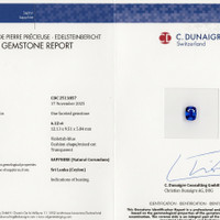6.22 Ct. Violet Sapphire from Ceylon (Sri Lanka) Scan Report