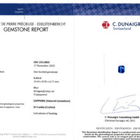 5.44 Ct. Blue Sapphire from Ceylon (Sri Lanka) Scan Report