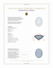 3.35 Ct. Blue Sapphire from Thailand 3 D Scan Report