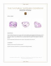 3.02 Ct. Pinkish Purple Sapphire from Ceylon (Sri Lanka) Appraisal