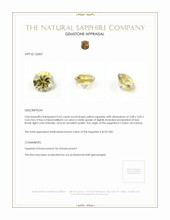 0.62 Ct. Yellow Sapphire from Ceylon (Sri Lanka) Appraisal