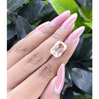 10.02 Ct. Peach Sapphire from Ceylon (Sri Lanka) Life Style