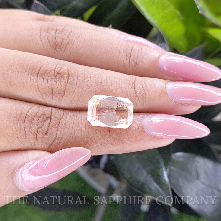 10.02 Ct. Peach Sapphire from Ceylon (Sri Lanka)