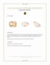 4.10 Ct. Peach Sapphire from Ceylon (Sri Lanka) Appraisal