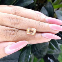4.10 Ct. Peach Sapphire from Ceylon (Sri Lanka) Life Style