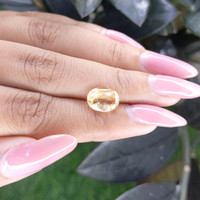 3.62 Ct. Peach Sapphire from Ceylon (Sri Lanka) Life Style