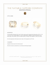 3.02 Ct. Peach Sapphire from Ceylon (Sri Lanka) Appraisal