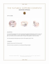 3.56 Ct. Pink Sapphire from Ceylon (Sri Lanka) Appraisal