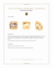 2.54 Ct. Peach Sapphire from Ceylon (Sri Lanka) Appraisal