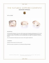 1.02 Ct. Peach Sapphire from Ceylon (Sri Lanka) Appraisal