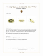 0.63 Ct. Yellow Sapphire from Ceylon (Sri Lanka) Appraisal