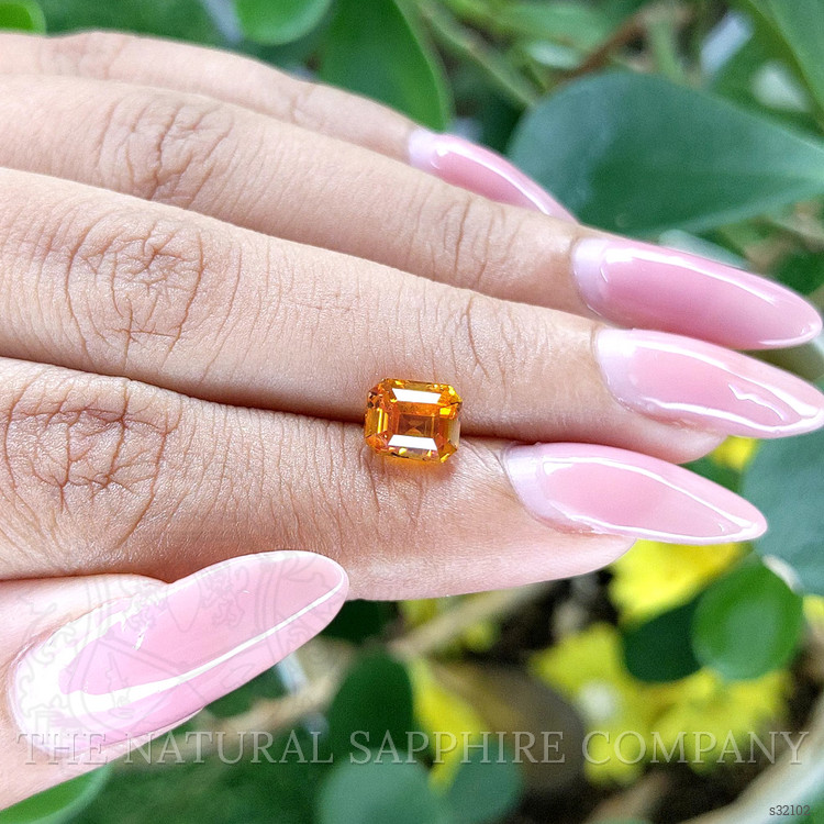 2.51 Ct. Yellowish Orange Sapphire from Ceylon (Sri Lanka)