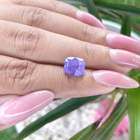 4.15 Ct. Bluish Purple Sapphire from Ceylon (Sri Lanka) Life Style