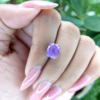 4.15 Ct. Bluish Purple Sapphire from Ceylon (Sri Lanka) Life Style