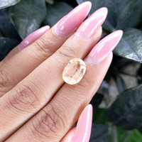 5.07 Ct. Peach Sapphire from Ceylon (Sri Lanka) Life Style
