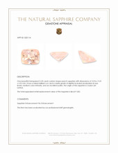 5.20 Ct. Peach Sapphire from Ceylon (Sri Lanka) Appraisal