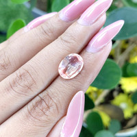 4.52 Ct. Peach Sapphire from Ceylon (Sri Lanka) Life Style