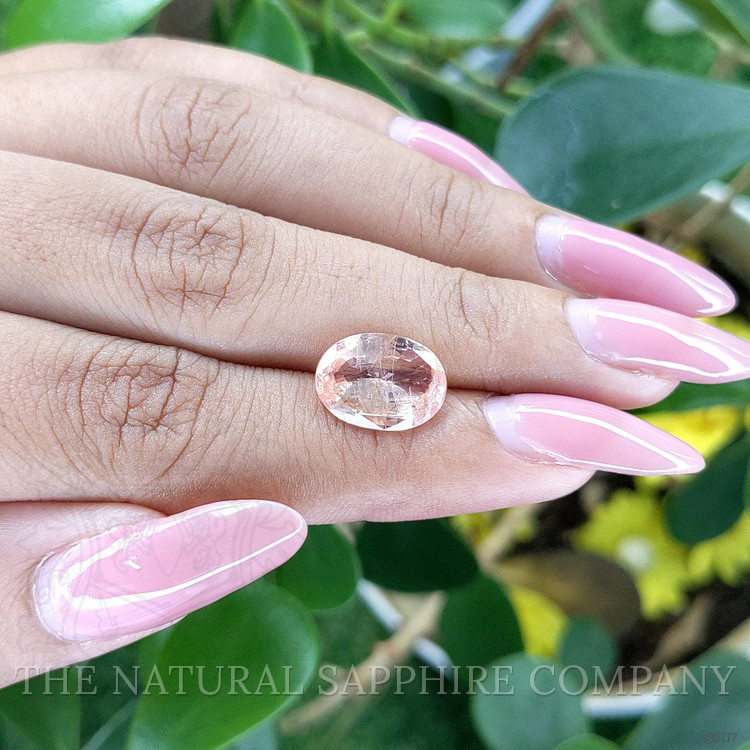 4.52 Ct. Peach Sapphire from Ceylon (Sri Lanka)