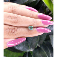 1.30 Ct. Bluish Green Sapphire from Madagascar Life Style