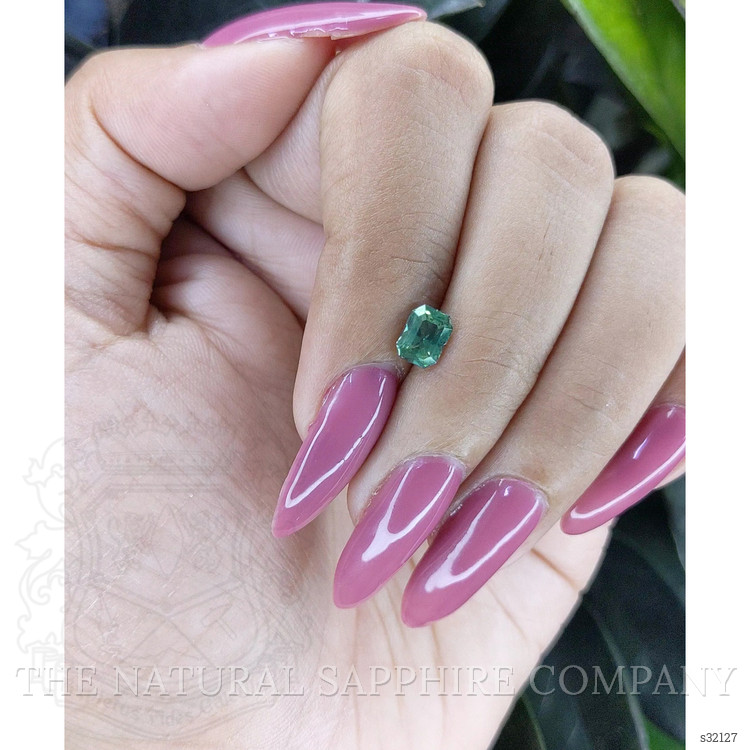 0.98 Ct. Bluish Green Sapphire from Madagascar