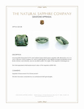 0.99 Ct. Bluish Green Sapphire from Madagascar Appraisal