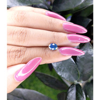 1.31 Ct. Greenish Blue Sapphire from Madagascar Life Style