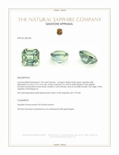 1.02 Ct. Bluish Green Sapphire from Madagascar Appraisal