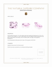 1.39 Ct. Pink Sapphire from Madagascar Appraisal