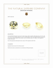 1.48 Ct. Yellow Sapphire from Ceylon (Sri Lanka) Appraisal