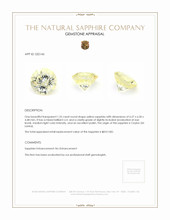 1.35 Ct. Yellow Sapphire from Ceylon (Sri Lanka) Appraisal