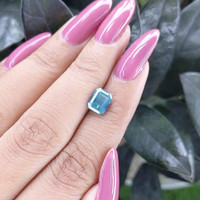 1.99 Ct. Bluish Green Sapphire from Madagascar Life Style