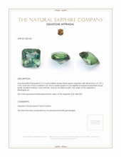 2.14 Ct. Bluish Green Sapphire from Madagascar Appraisal