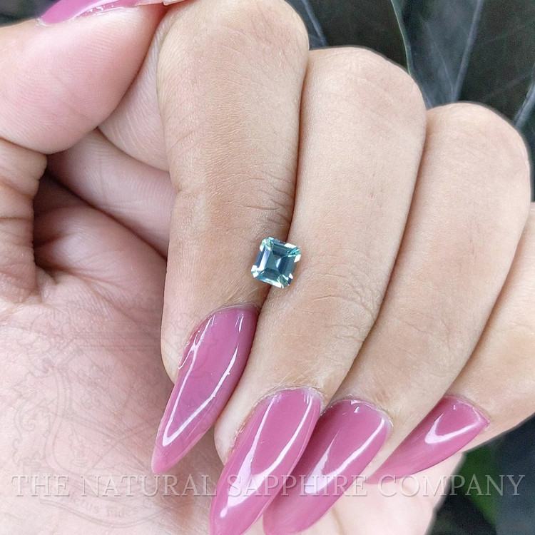 0.58 Ct. Bluish Green Sapphire from Madagascar