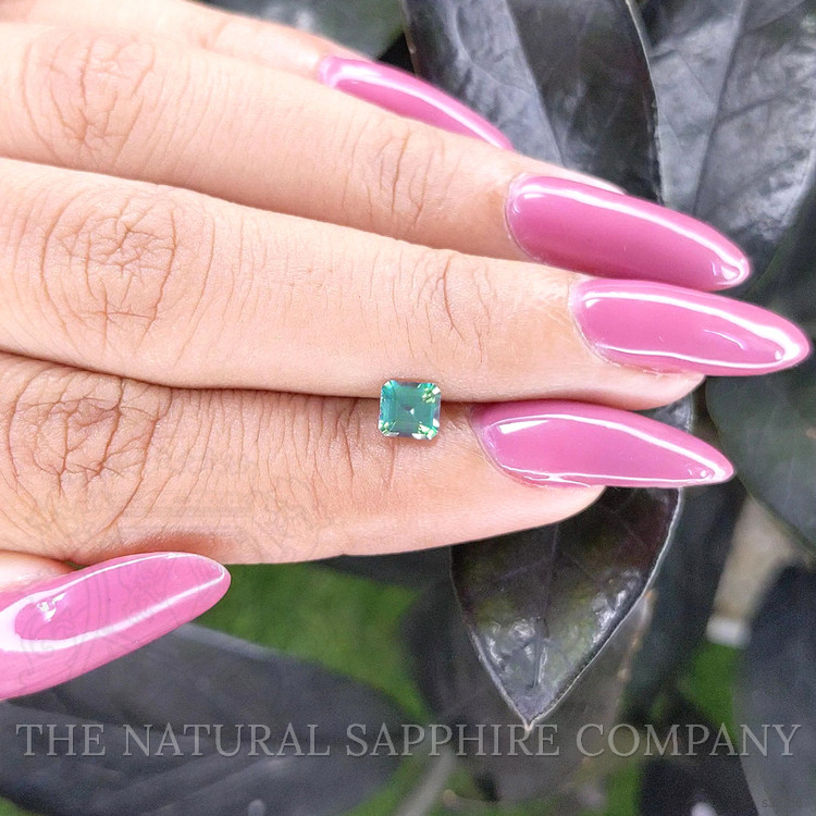 0.58 Ct. Bluish Green Sapphire from Madagascar