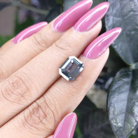 3.62 Ct. Bluish Green Sapphire from Madagascar Life Style